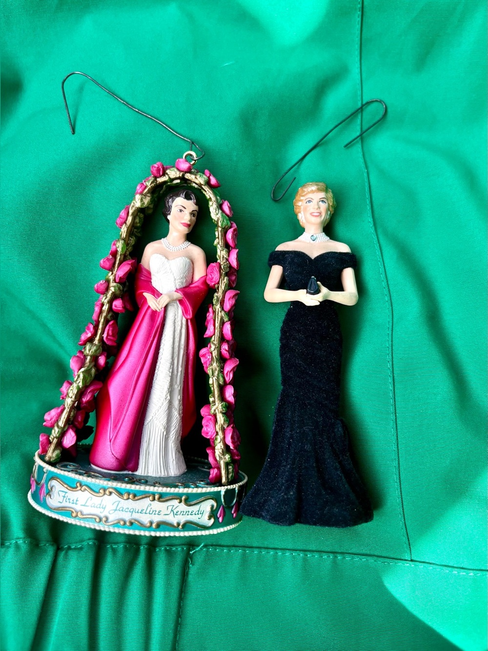 Princess diana Jacquline Kennedy 99 Carlton cards 2 Holiday Ornaments